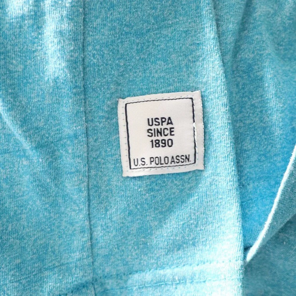 U.S. Polo Assn. Men's 3XLT Blue Stretch Button Cotton Short Sleeve Casual Shirt - Picture 9 of 12